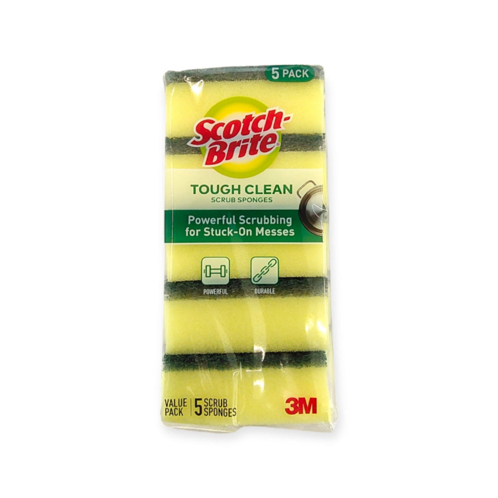Scotch Brite Tough Clean Scouring Sponge 5S - Household