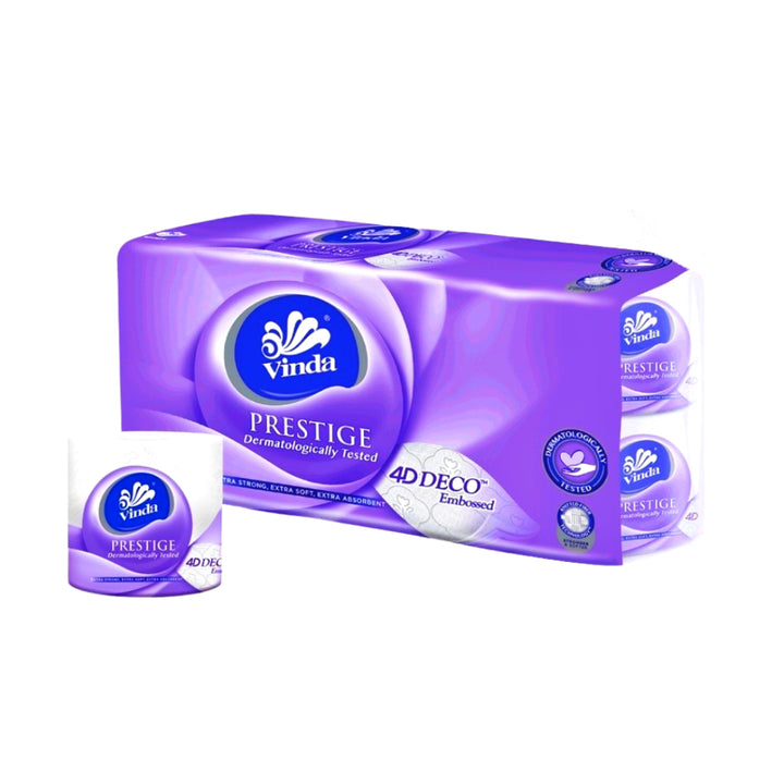 VINDA Deluxe Toilet Paper 3ply 4D 8 rolls - Household -