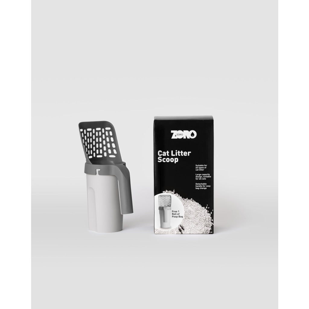 Zoro Cat Litter Scoop with Free 1 Roll of Poop Bag - Pet