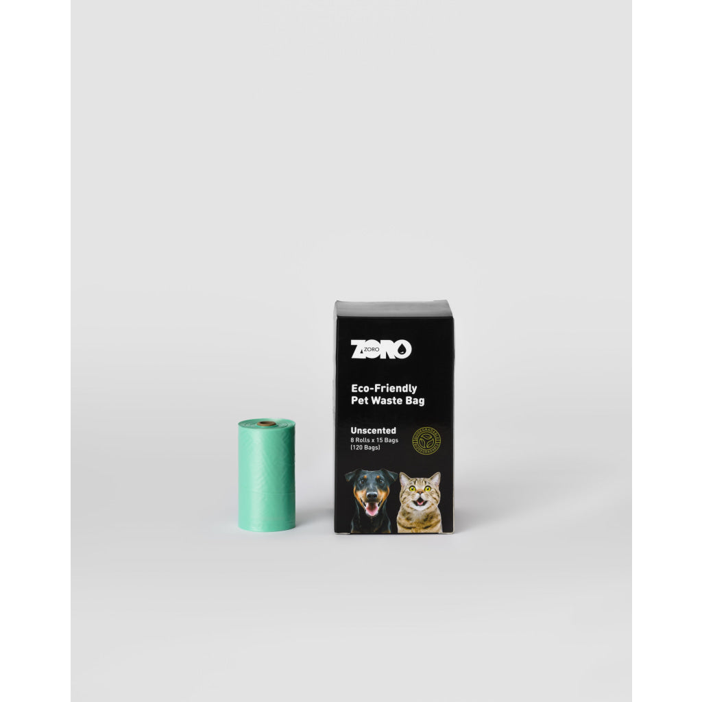 Zoro Eco Pet Waste Bags 8 Rolls x 15 bags - Pet Supplies