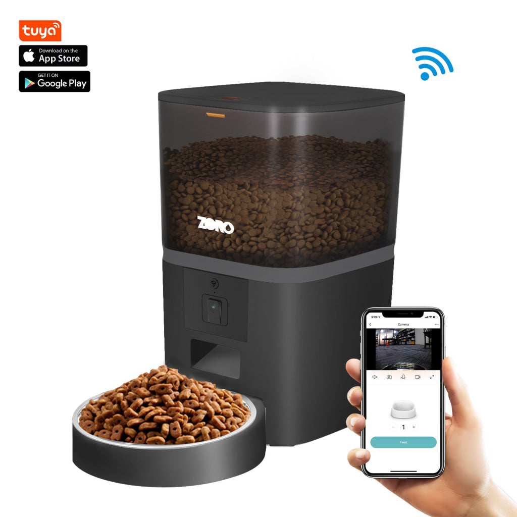 Zoro Pantry Automatic Pet Feeder With Camera - Single Bowl -