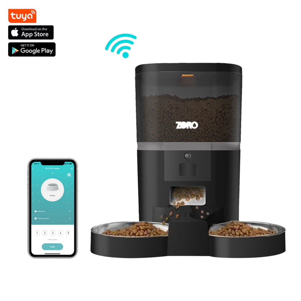 Zoro Pantry Automatic Pet Feeder with Wifi - Double Bowl -