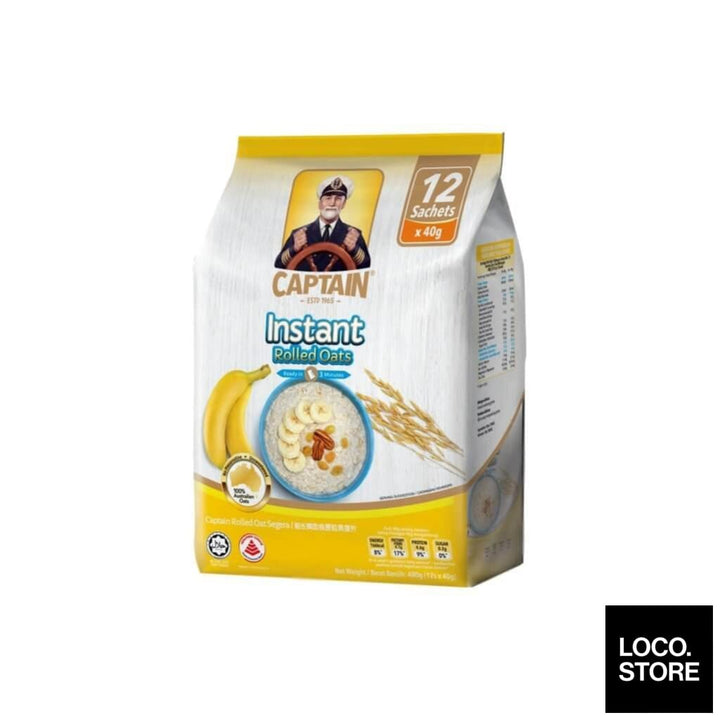 Captain Instant Rolled Oats 40g X 12 sachets - Oats & 