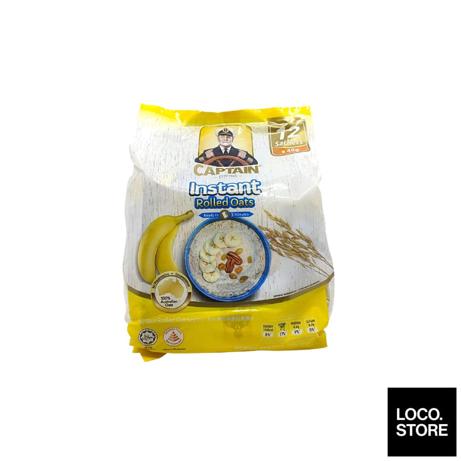 Captain Instant Rolled Oats 40g X 12 sachets - Breakfast