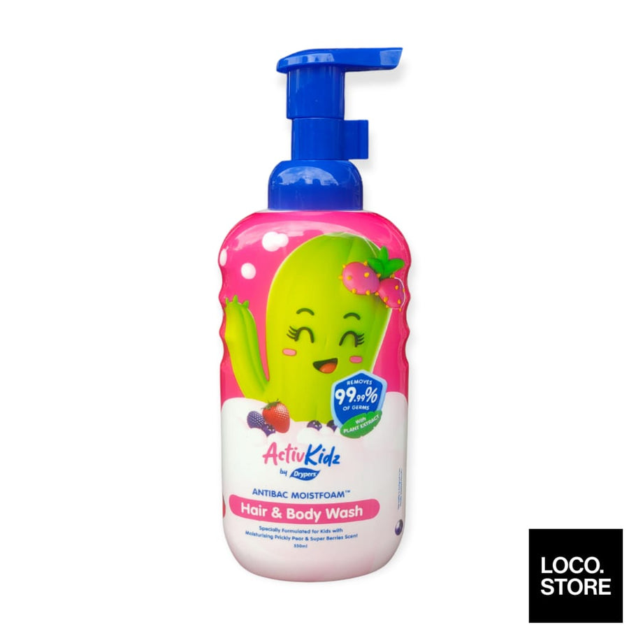 Drypers ActivKidz Antibac Moistfoam Hair and Body Wash