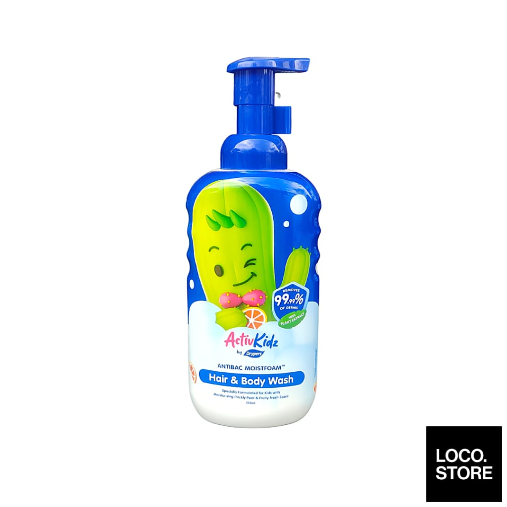 Drypers ActivKidz Antibac Moistfoam Hair and Body Wash