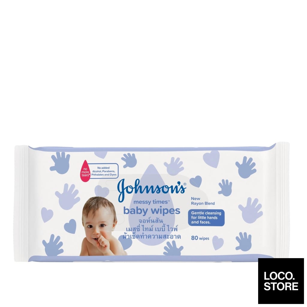 Johnsons Baby Fragrance Free Messy Times Wipes 80S X2 - Baby