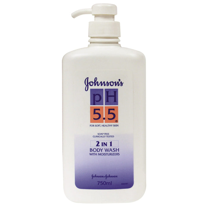 Johnsons PH5.5 2In1 Body Wash 750ml - Bath & Body