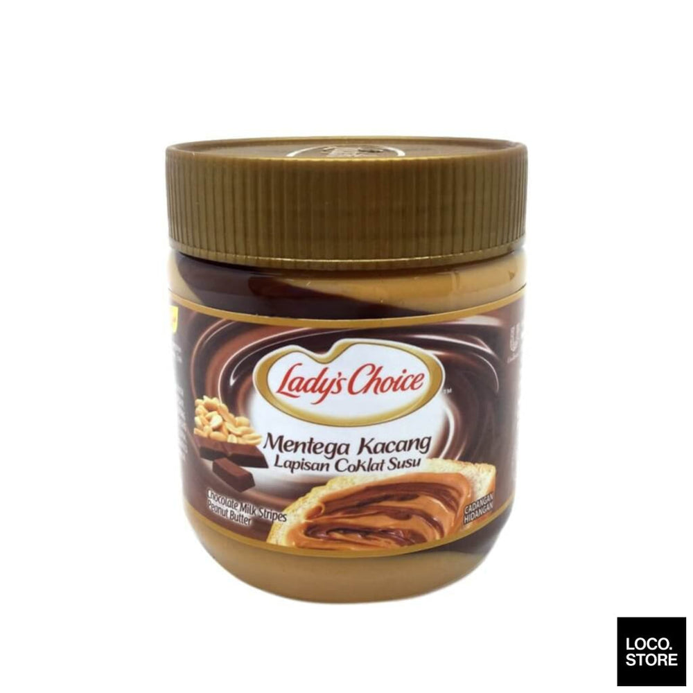 Ladys Choice Peanut Butter Chocolate Stripe 175g - Spreads &