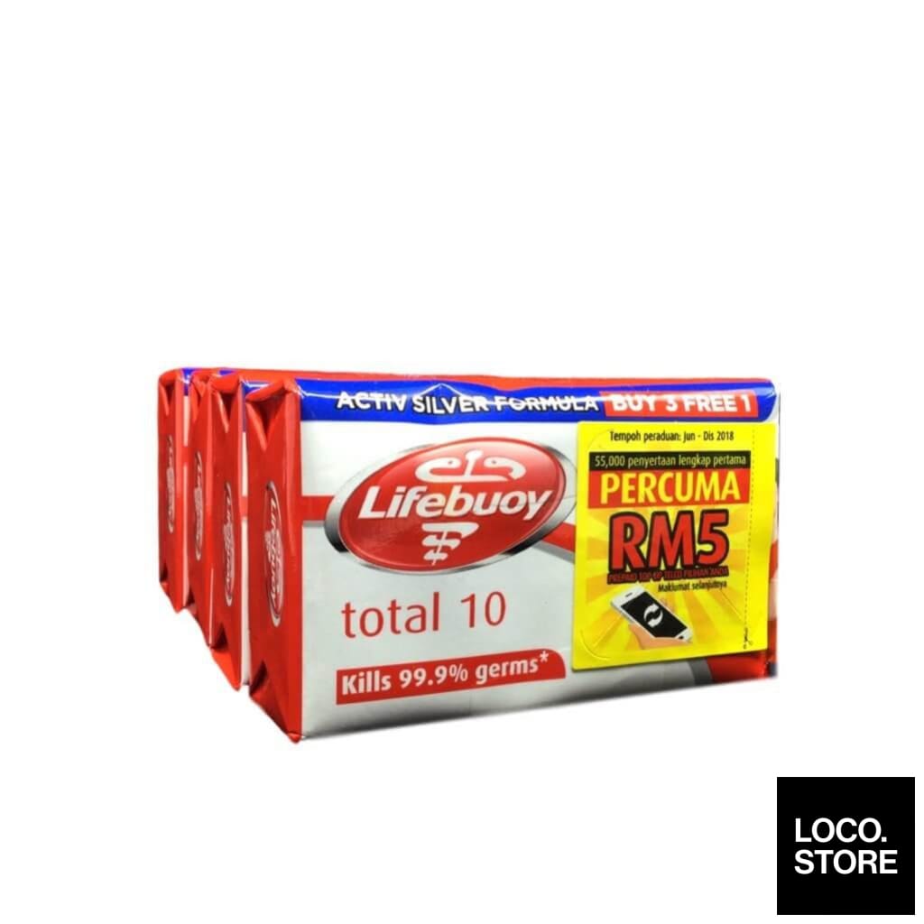 Lifebuoy Bar Total 10 115g (3 bars free 1) - Bath & Body