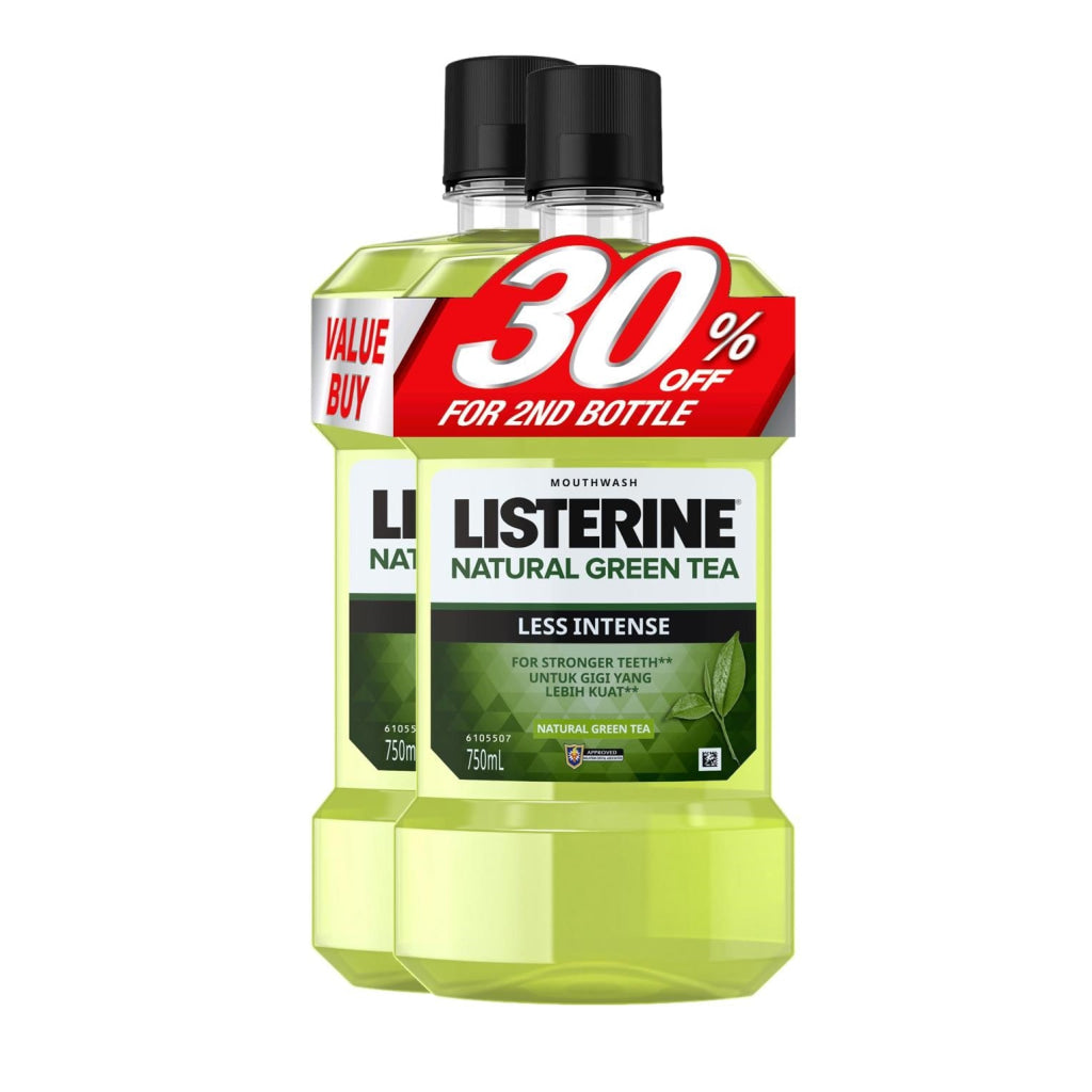Listerine Green Tea 750ml Twin Pack - Health & Wellness