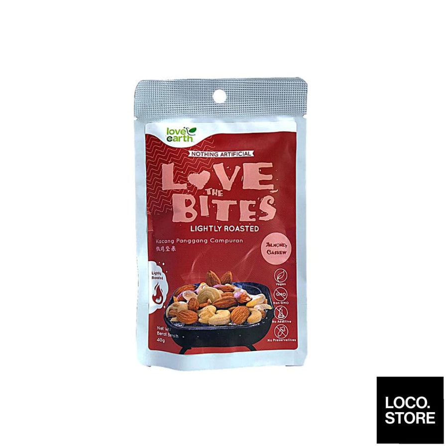 Love Earth Bites Lightly Roasted Almond Cashew 40g - Snacks