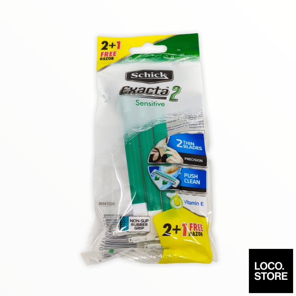 Schick Disposable Razor Exacta 2 Sensitive 2+1 - Facial Care