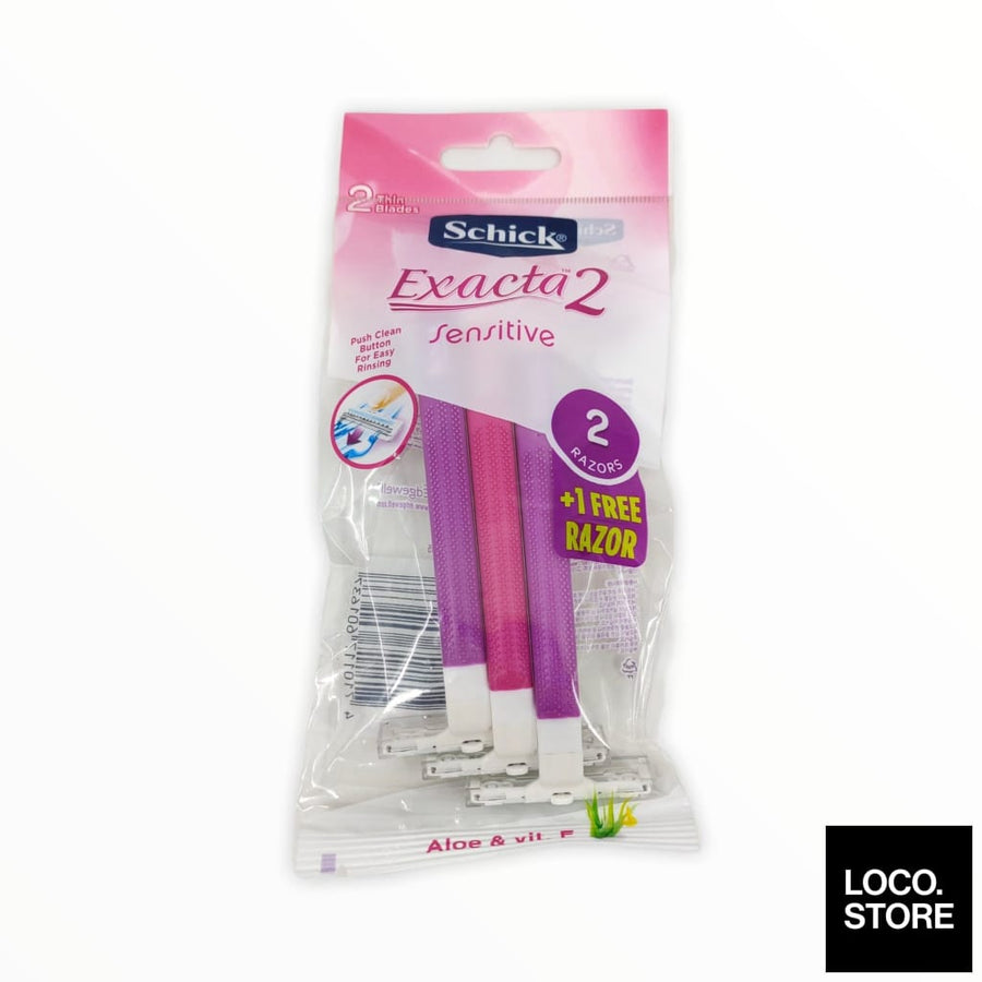 Schick Disposable Razor Exacta 2 Sensitive with Aloe Vera 