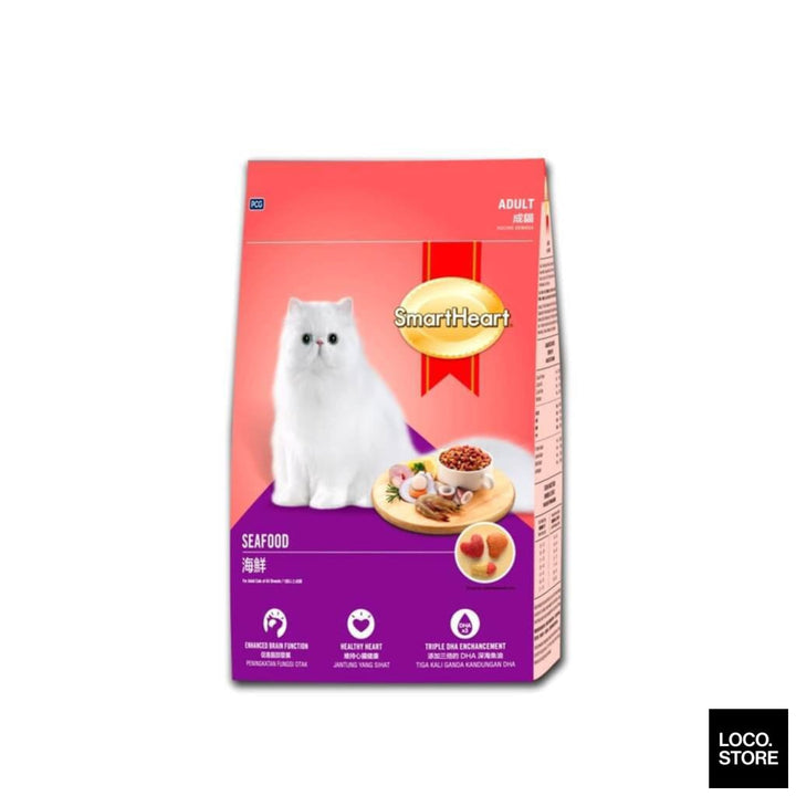 Smart Heart Adult Cat Food Seafood 3kg - Pet Supplies