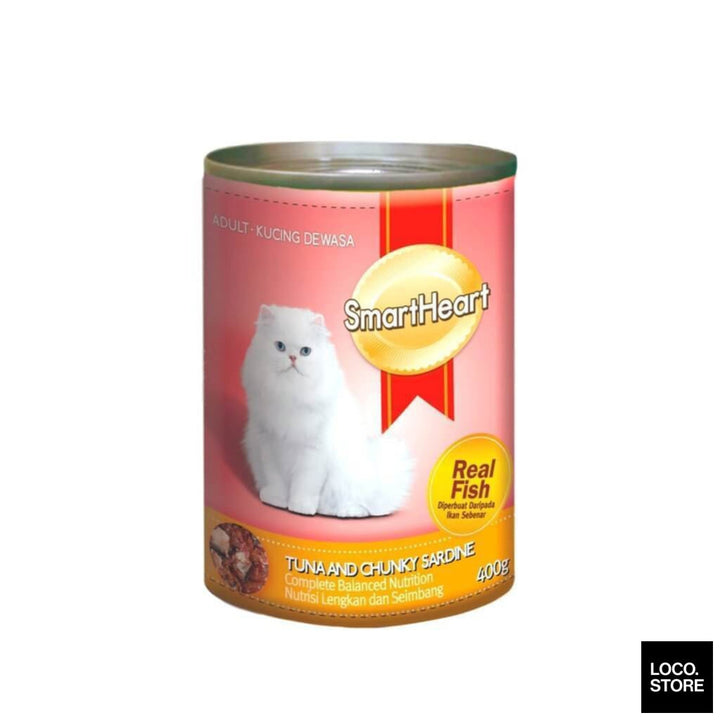 Smart Heart Cat Canned Food Tuna & Chunky Sardine 400g - Pet