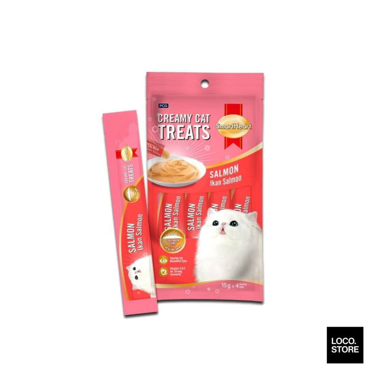 Smart Heart Cat Creamy Treats Salmon 15g X 4 - Pet Supplies