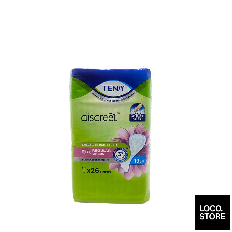 Tena Discreet Incontinence Regular Liner 19cm 26s - Wellness