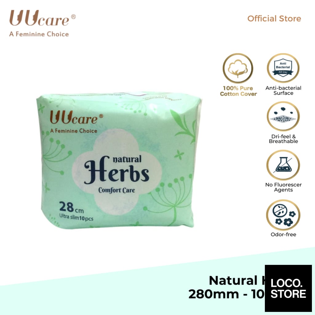 UUCare Sanitary Napkin with Natural Herbs Comfort Care (10 