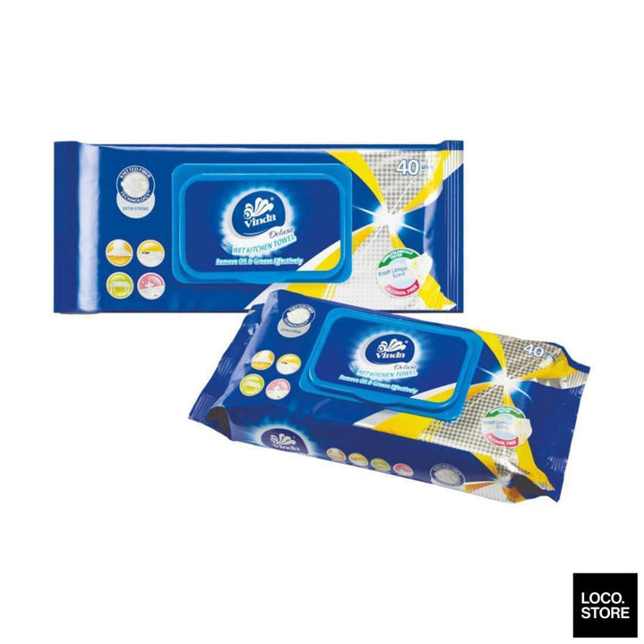VINDA Deluxe Kitchen Wipes 2x40s - Household