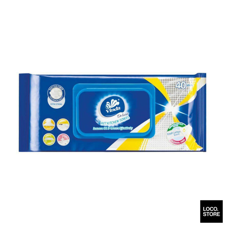VINDA Deluxe Kitchen Wipes 40s - Household
