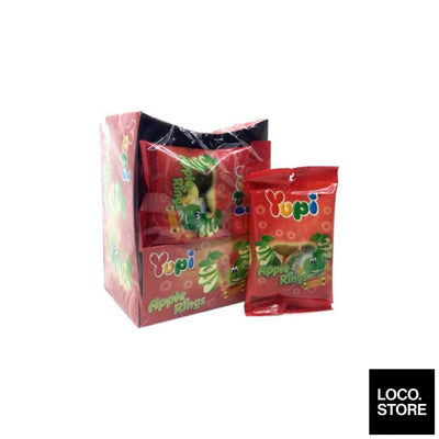 Yupi Apple Rings Double 45g X 12 - Biscuits Chocs & Sweets